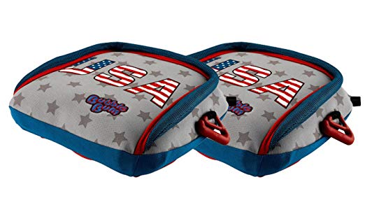 BubbleBum Backless Inflatable Booster Car Seat, Twin Stars & Stripes Bundle