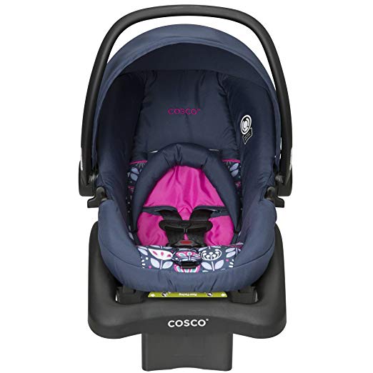 Cosco Light N Comfy DX Infant Car Seat, Pink Poppy Field