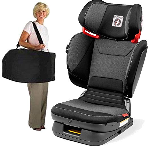 Peg Perego -Cary Viaggio Flex 120 Child Booster Seat with Carrying Bag - Crystal Black