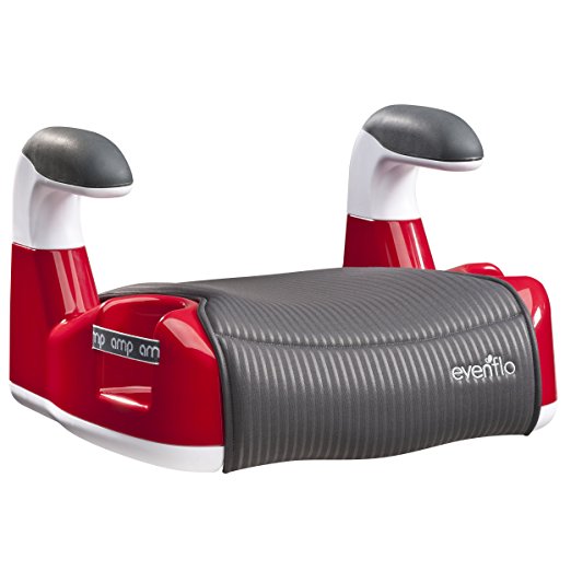 Evenflo Amp Performance No Back Booster Car Seat, Red