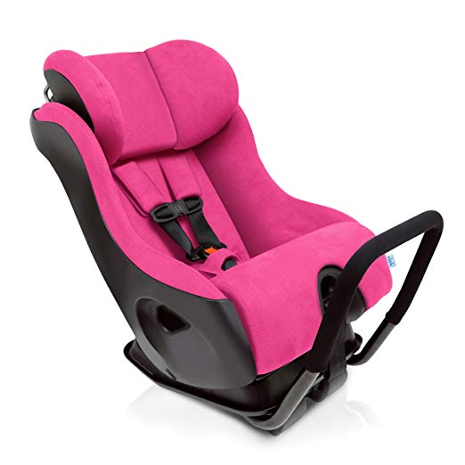 Clek Fllo Convertible Baby and Toddler Car Seat Rear and Forward Facing with Anti Rebound Bar, Flamingo 2018