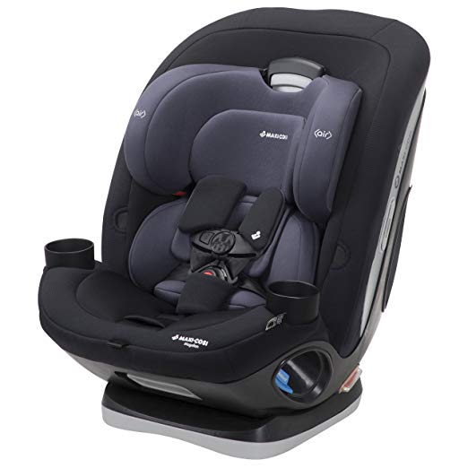 Maxi-Cosi Magellan 5-in-1 Convertible Car Seat for Infant, Toddler, Child, with 1-Click Latch and Base, Midnight Slate