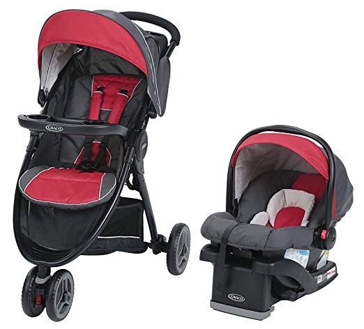 Graco FastAction Sport LX Travel System, Chili Red
