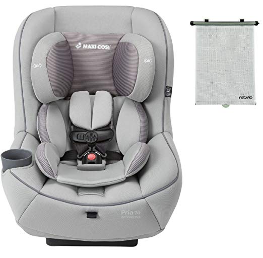 2015 Maxi-Cosi Pria 70 Convertible Car Seat, Grey Gravel with BONUS Retractable Window Sun Shade