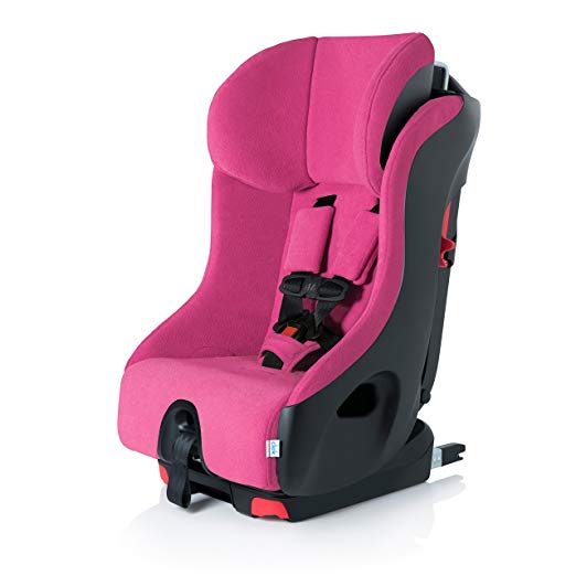 Clek Foonf Rigid Latch Convertible Baby and Toddler Car Seat, Rear and Forward Facing with Anti Rebound Bar, Flamingo 2018